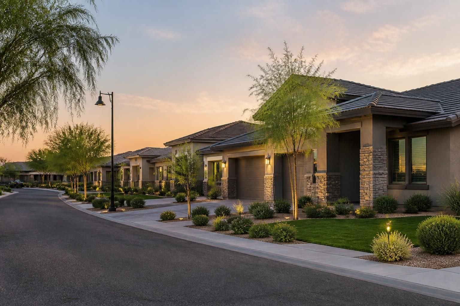 Tidy streets and modern homes in Chandler.